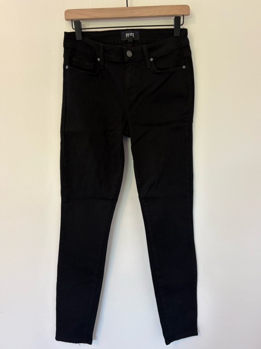 PAIGE verdugo ultra skinny black jeans size 28
